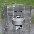 12x Plate Foldable Stove Windshield Outdoor Camping Cooking Gas Stove Windt U4Q1