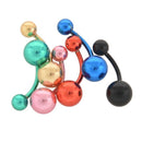 6 Pcs TITANIUM BELLY Button navel rings Banana Bar Body Piercing Jewelry