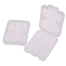 2Pcs 8 in 1 Transparent TF MS Memory Card Holder Plastic Case Storage Box BX