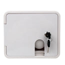 White Gravity City Water Inlet Fill Dish Hatch Lock RV Trailer