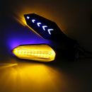 Motorcycle 2X Turn Signal LED Lamp Sequential Flowing Indicator Lights Amber NEW
