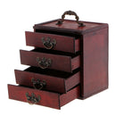 4 Layers Trinket Jewelry Storage Box Chest Treasure Organizer Container