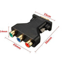VGA Male to 3 RCA Video Female M/F Adapter Converter Connecter Plug Jack  D E6P5