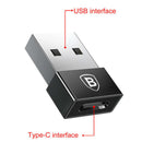 1X(Baseus USB Male To Type C Female Cable Otg Adapter Converter Notebook Ty
