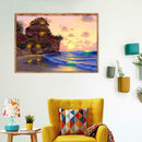5D DIY Full Drill Diamond Painting Sunset Seaside Cross Stitch Embroidery