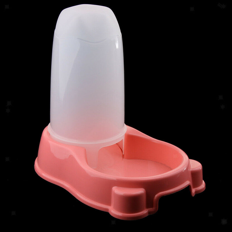 Automatic Water Replenishment Pet Dog Cat Bunny Waterer Feeder Pink