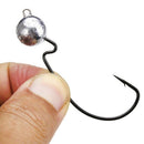 Head Fishing Hook Carbon Steel Soft Bait Lure Sea Fishhook Fishing Tackle A