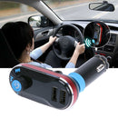 Wireless Bluetooth Car FM Transmitter USB Charger Music Player (Red)