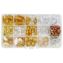 158Pcs Metal Hair Braiding Beads Hair Braid Rings Cuffs Hair Jewelry Set