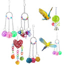 Bird Toys Parrot Conures Macaw Cockatoo Cockatiel Chewing Colorful Rattan Balls
