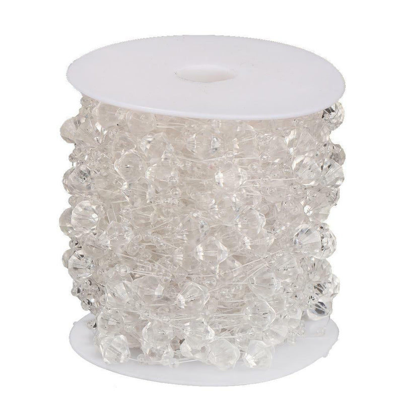 1 Roll of Crystal Beads Strands Chain Garland for Party Wedding Decor 30m