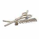 5X(New Fashion Mini comb scissors brooch exquisite brooch crystal jewelry  A5T4)