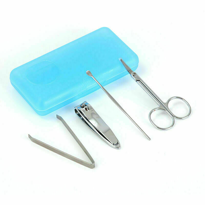 4Pcs/set Stainless Steel Nail Care Clipper Manicure Kit Tools Cleaning R8G8 Y6X8