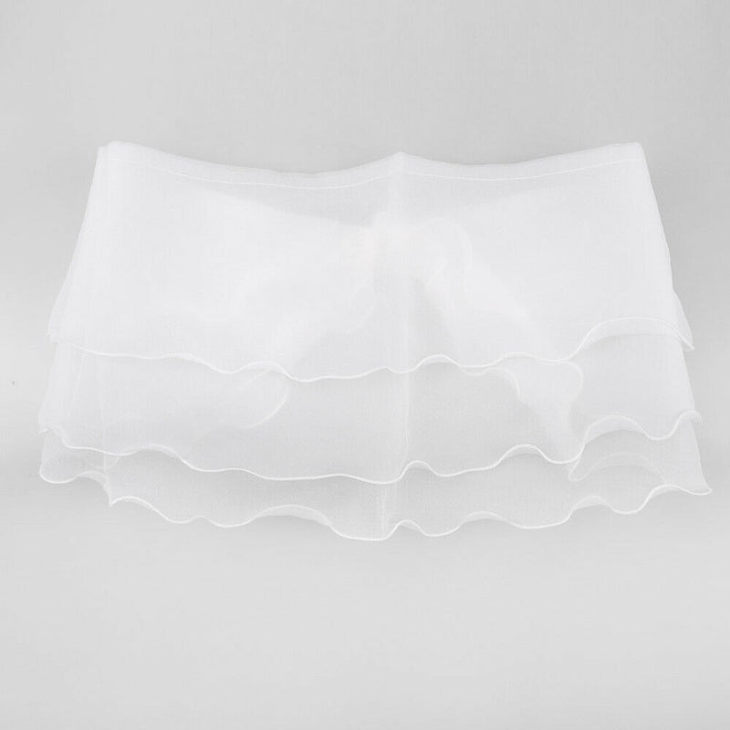 Wedding Bridal Organza Wrap Shrug Bolero Coat Tulle Cocktail Shawl White  A