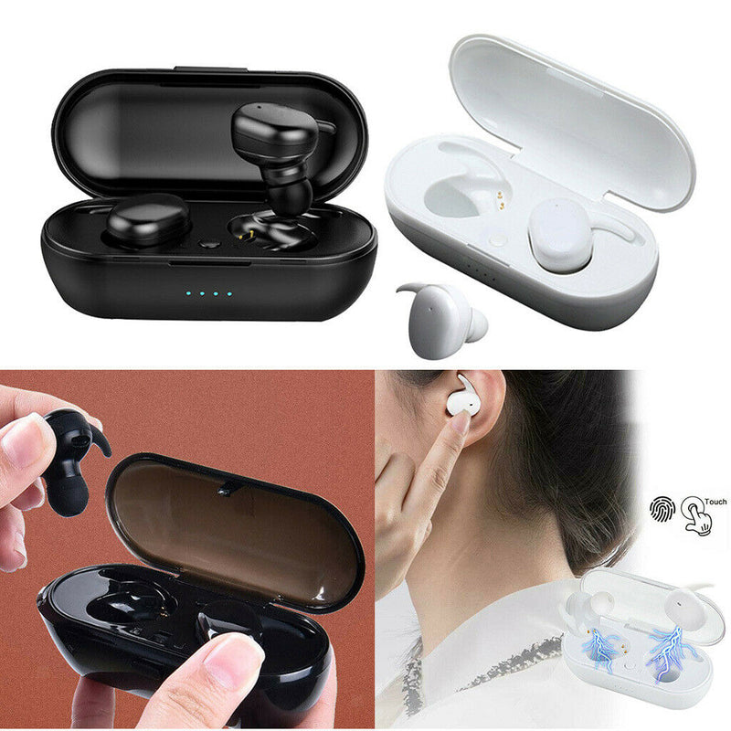 2 Pieces Bluetooth 5.0 Wireless Earbuds With Wireless Charging Case 8D Stereo