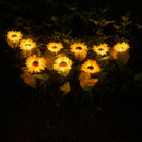 25'' Solar Powered Sunflower-Shaped Garden Light Waterproof Yard Path Decor Lamp