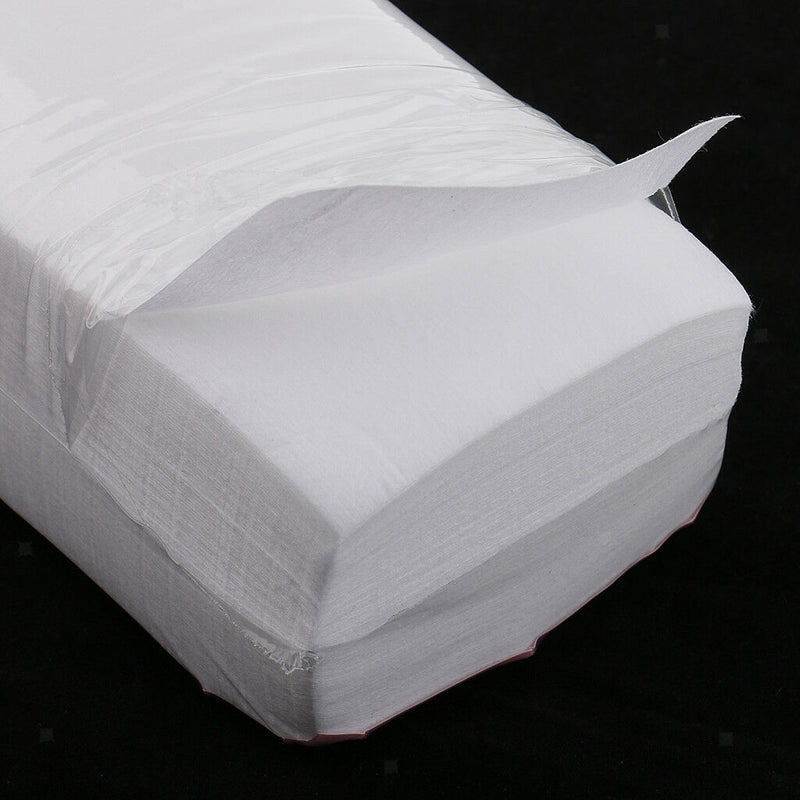 Lot 100pcs Nonwoven Hair Removal Paper Depilatory Wax Strips Epilator Waxing