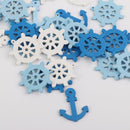 100x Mini Helm Wooden Beads Charms Scrapbooking Jewerlry DIY Bottons Decor