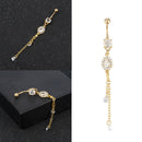 Fashion Crystal Flower Dangle Navel Belly Button Ring Bar Body Piercing Jewelry