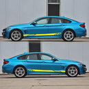 1 Pair Racing Stripe Car Styling Stickers Side Skirt Vinyl Decals Graphics