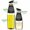 2Pcs/Set 9/17Oz Olive Oil Dispenser Bottle Set Oil Vinegar Cruet with Drip- U9A4