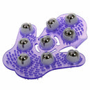 Metal Rolling Ball Massage Full Body Beauty Massager Glove Purple N3V5