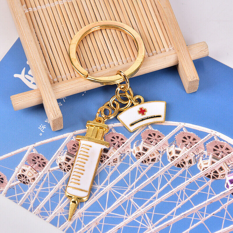 1pc Key Chain Needle Syringe Stethoscope Thermometer Cute Key Chain Jewelry G Gw