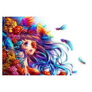 5D DIY Full Drill Diamond Painting Flowers Butterfly Girl Cross Stitch Kits