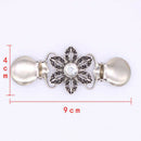 European and American Clothing Classic White Crystal Inlaid Clothing Clip C E5C2