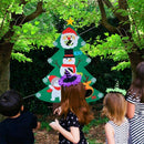 Christmas Toss Games with 3Pcs Snowballs DIY Felt Christmas Tree New Year G