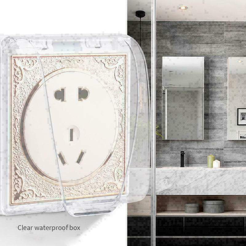 Universal Waterproof 86 Type Wall Socket Plate Panel Y4J5 Cov Protect Box T I4G0