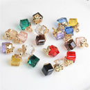 20pcs Alloy Cube Crystal Charms Pendants Jewelry Making Findings Accessories