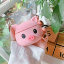 Cute Pink Pig Pattern Protective Cover Shockproof Silicone Case for Airpods 1/2