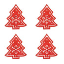 16PCS Mixed DIY White&Red Tree/Heart/Star Wooden Ornaments For Christmas Pa J7D3