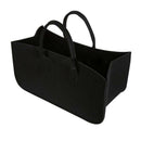 Felt bag black Fireplace wooden bag Felt basket Fire wood pocket Firewood b E8G4