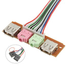 I/0 Audio Output Input Dual USB Front Panel Board Cable for Computer Case A