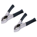 2Red+ 2Black 30A 75mm Nickel Coated Car Battery Test Clips Alligator Clamps