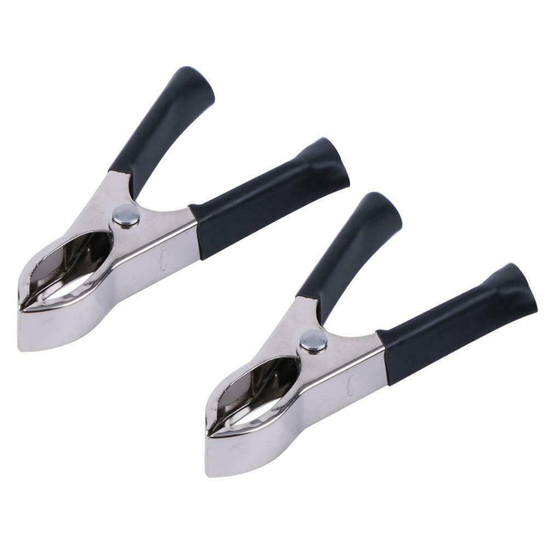 2Red+ 2Black 30A 75mm Nickel Coated Car Battery Test Clips Alligator Clamps