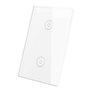 2 Gang WiFi Smart Light Wall Switch Touch Panel Voice Control US Standard A