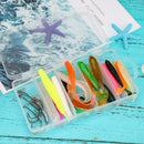 1 Box Fishing Lures T Tail Earthworm Shrimp Soft Bait Jigging Set Tackle