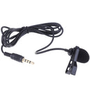 1Pc Portable Microphone Condenser Clip-on Lapel Lavalier Wired Mic 3.5mm JackTE