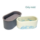 Oval Shape Planter Succulent Plants Concrete Mold DIY Container Mould Flower Pot