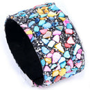 Natural Gravel Shell Wide Punk Rock Bracelet Magnet Buckle Fashion Female P