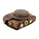 For Sony DSC-RX100 Camera Case PU Leather Case with Shoulder Belt (coffee) V4V4
