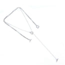 Double Layers Pendant  Metal  Long Chain Necklace Fashion Women men Jewelry Gift