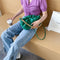 Elegant Women Chain Tote Bag Cloud Shoulder Handbag PU Clutch Purse (Green)