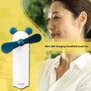 Cartoon Mouse Portable Mini USB Fan Rechargeable Handheld Small Fan (1pc) A