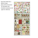 Fashion Christmas Series Tag Notes Tickets Stamps Bears Gifts Claus Trees S Q1V3