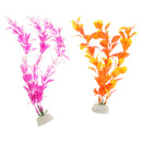 7x Colorful Artificial Aquarium Plant Water Grass Ornament Fish Tank Water Pond