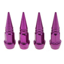 4x Aluminum Long Spike Wheel Tire Valve Stem Car Truck Air Caps Covers Purple